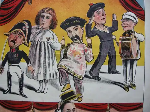 Plakat affiche Theatre Lilliput Fantoches vivants Orig. Farblithografie 1900