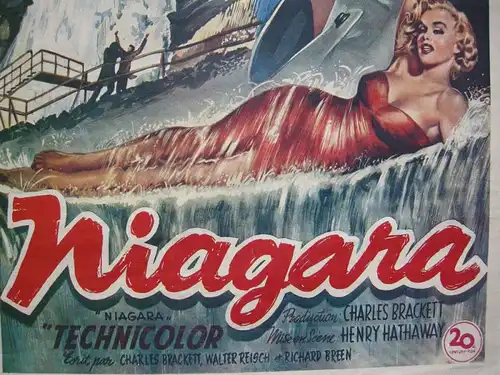 Filmplakat Niagara Marilyn Monroe Joseph Cotton 20th century-Fox 1953 Offset