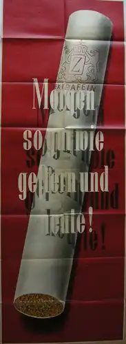 Plakat Zigarettenwerbung Zuban  Orig Lithografie 1953 Orienttabak
