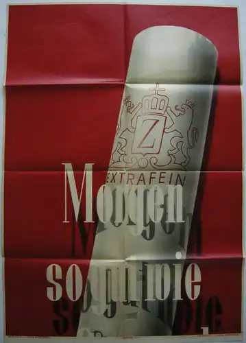 Plakat Zigarettenwerbung Zuban  Orig Lithografie 1953 Orienttabak