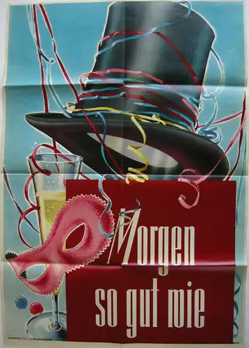Plakat Zigarettenwerbung Zuban Tabak Orig Lithografie 1953 Orienttabak