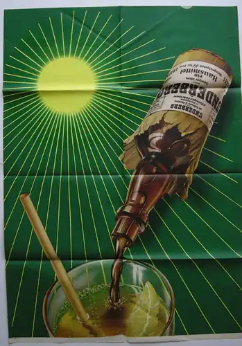 Plakat Reklame Täglich Underberg Orig Lithografie 1953 Spirituosen