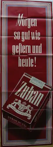 Plakat Zigarettenwerbung Zuban Packung Orig Lithografie 1953 Orienttabak