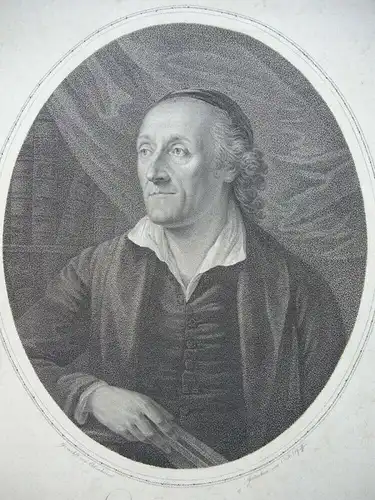 Joh C Lavater (1741-1801) Theologe Schriftsteller Punktierstich Pfeiffer 1800