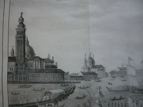 Venedig Venezia Vermählungsfest des Dogen Italia Orig Lithografie 1860 Adria