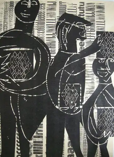 HAP Grieshaber Bücher der Neunzehn Orig Plakat Holzschnitt 1964