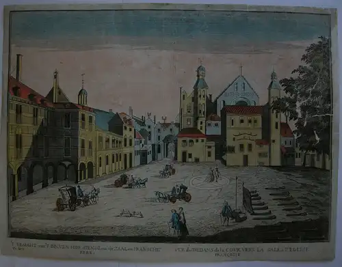 Den Haag The Hague Fransche Kerk kol vue d’optique Niederlande 1790 Guckkastenbl