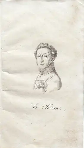 Carl Heun Heinr Clauren (1771-1854) Deutscher Schriftsteller Orig Radierung 1840