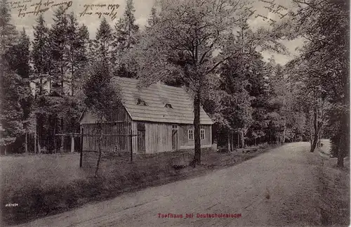 AK   Torfhaus bei Deutscheinsiedel Sachsen Erzgebirge gel 1911 Deutschneudorf