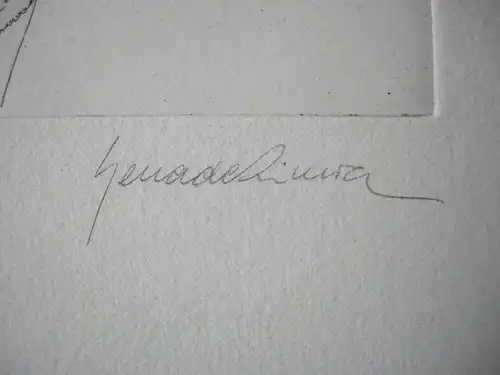 Xavier Serra de Rivera (1946) Schlafende junge Frau Orig Radierung signiert 1980