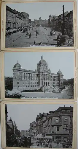Prag Praha Upominka Leporello mit 26 Orig Fotos 1900 Tschechien