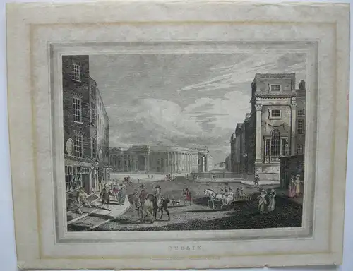 Dublin Ireland Eire Orig Kupferstich Copper engraving 1816