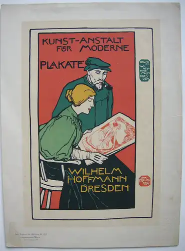 Otto Fischer Plakate W. Hoffmann Dresden Lithografie Maitres de l'affiche 1896