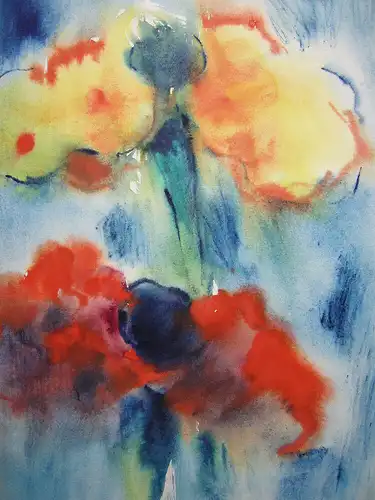 Alfrfed Kohler (1916-1984)  Blumen-Stilleben Orig Aquarell signiert 1959