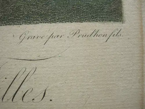 Jean-Baptiste Mallet Comme l'esprit vient aux Filles Orig. Kupferstich 1820
