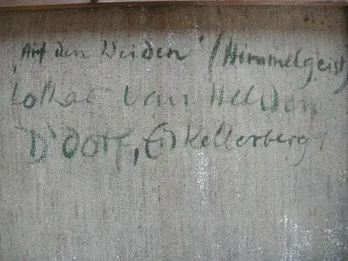Lothar van Helden (XX. Jh.) Düsseldorf Auf den Weiden Himmelgeist Öl Leinen sign
