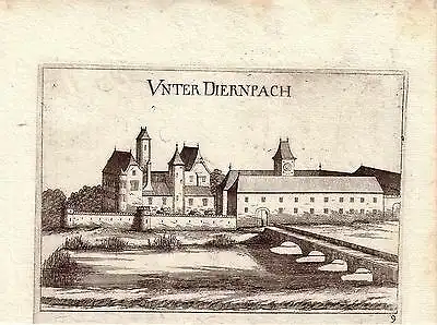 Unterdürnbach Niederösterreich  Orig Kupferstich G. M. Vischer 1672