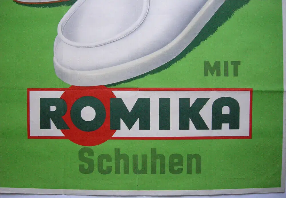 Plakat Reklame Romika Schuhe Werbeplakat Orig Lithografie 1960 2