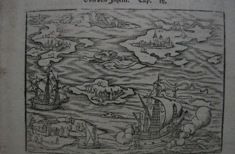 Sebastian Munster Von Den Inseln Delos Rhodos Sizilien Orig Holzschnitt 1580 Nr Oldthing Orte Landschaften Europa