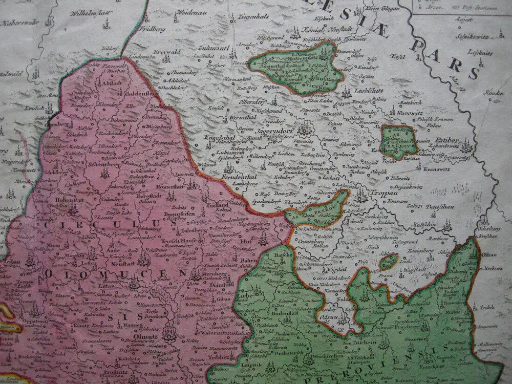 Mähren Tschechien Slowakei Morava kol Kupferstichkarte Homann 1720 4
