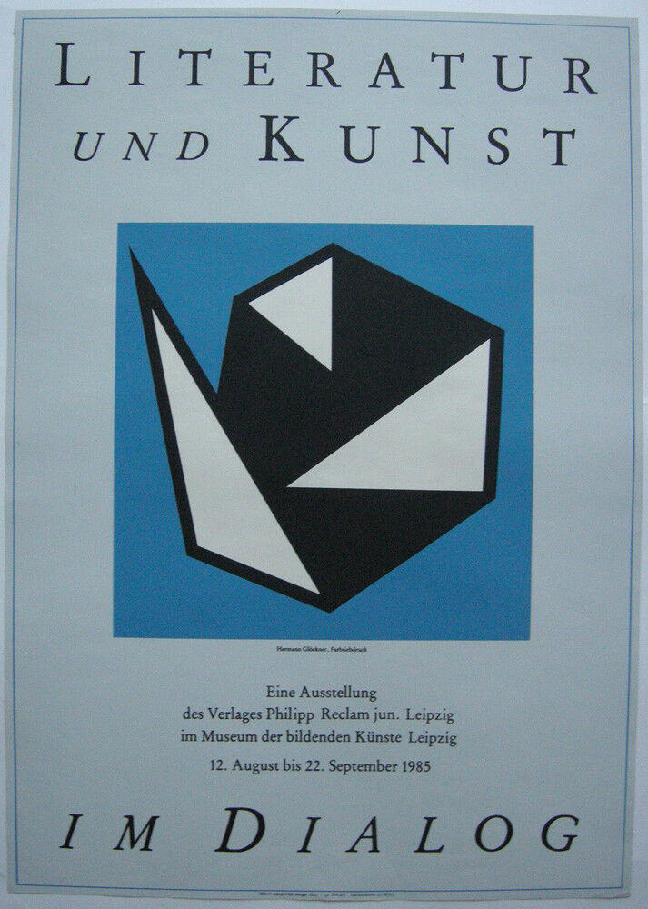 Frank Neubauer 1941 Plakat Literatur Kunst Hermann Glockner Serigrafie 1985 Nr 313062231889 Oldthing Plakate Nach 1945