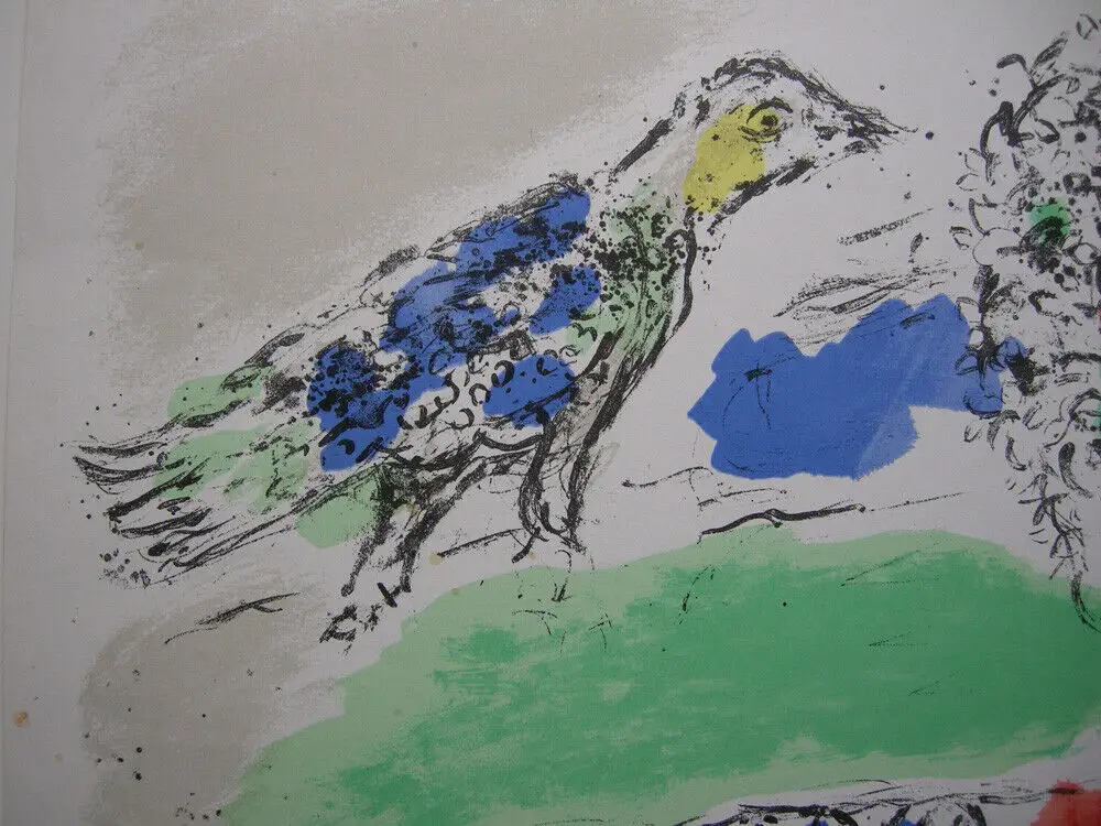 Marc Chagall (1887-1985) Le Fleuve vert Orig. Lithografie 1974 1