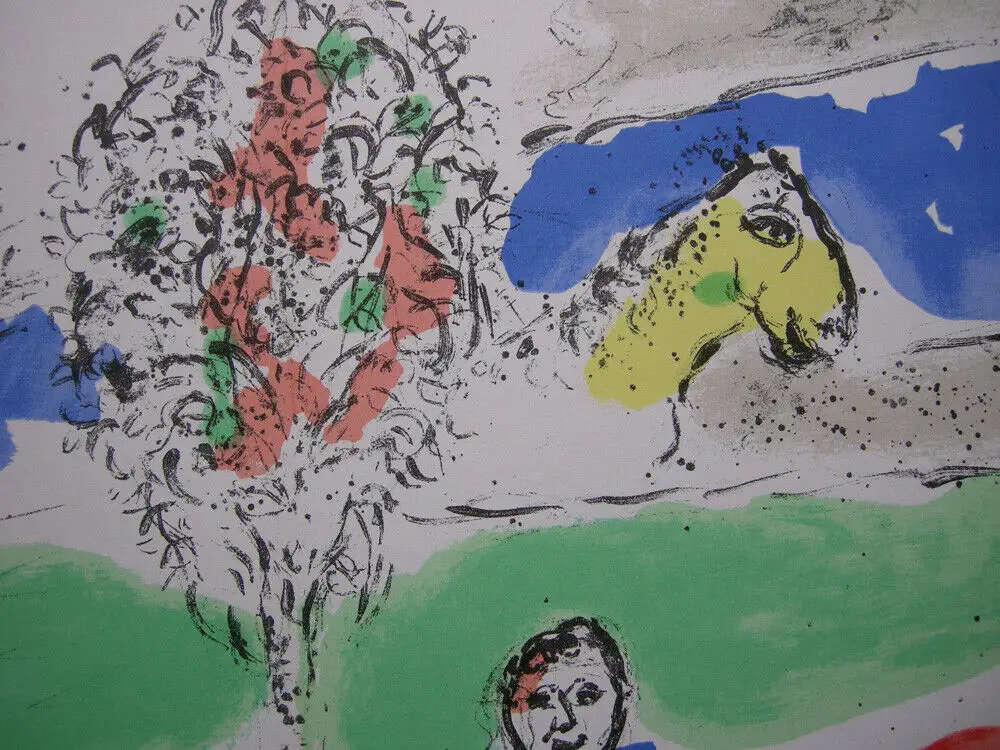 Marc Chagall (1887-1985) Le Fleuve vert Orig. Lithografie 1974 2