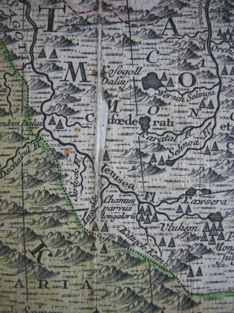 Russland Großrussland Orig Kupferstichkarte M. Seutter koloriert 1710 4