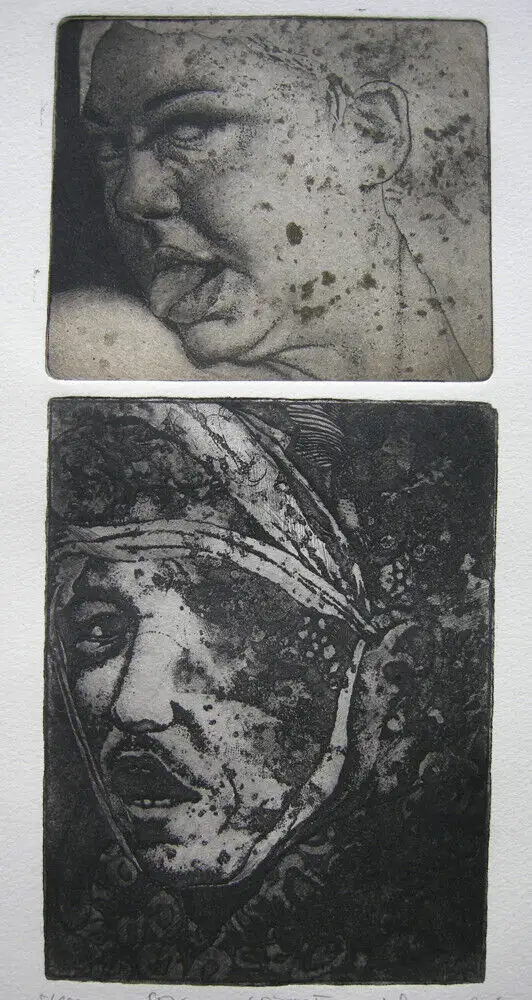 Klaus Böttger (1942-1992) Sex and Crime III Orig. Radierung 1971 signiert Erotik 1