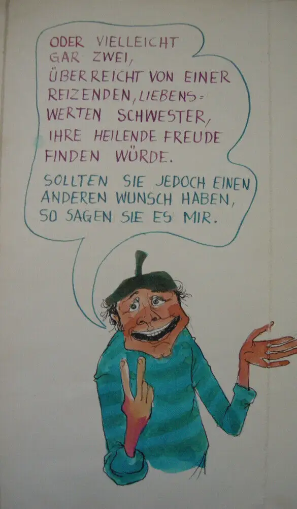 Kurt Halbritter (1924-1978) Genesungswünsche Mostar Leporello 8 Aquarelle sign 3