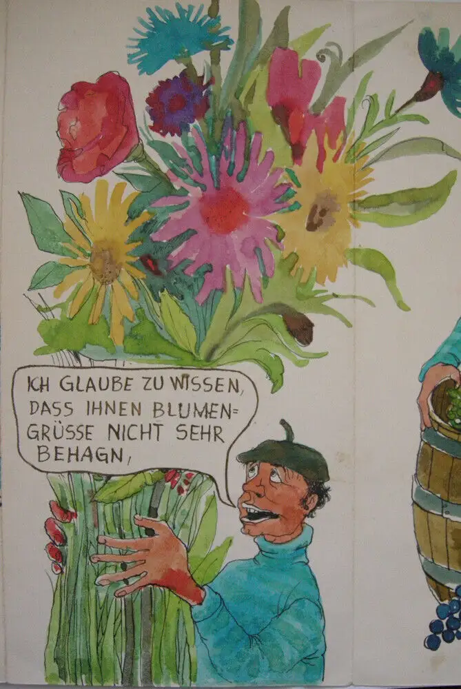 Kurt Halbritter (1924-1978) Genesungswünsche Mostar Leporello 8 Aquarelle sign 5