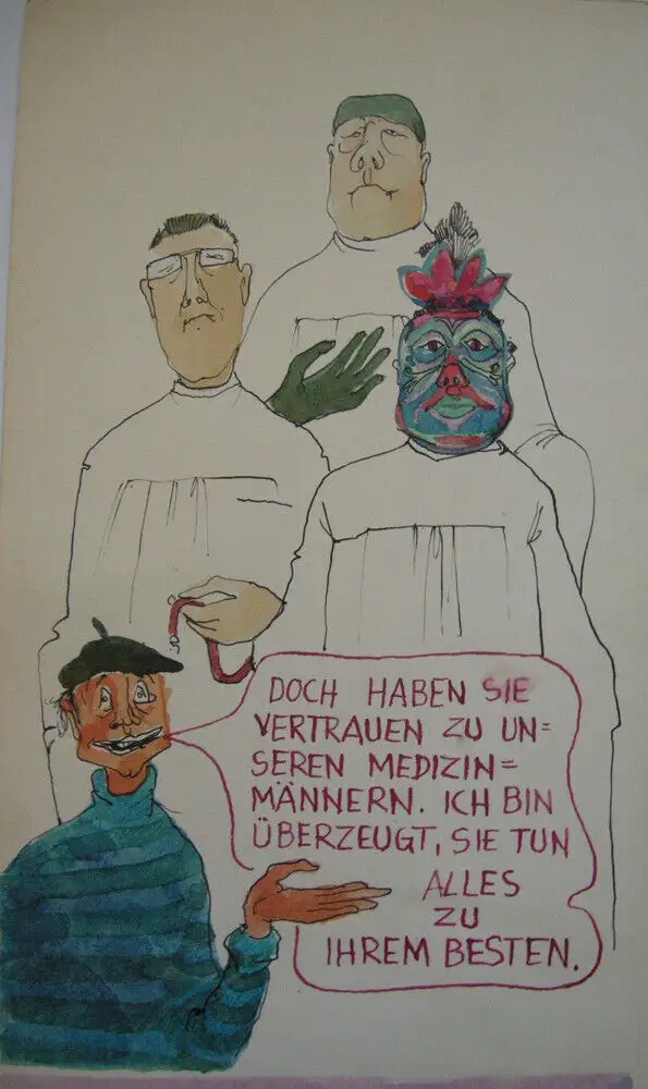 Kurt Halbritter (1924-1978) Genesungswünsche Mostar Leporello 8 Aquarelle sign 9