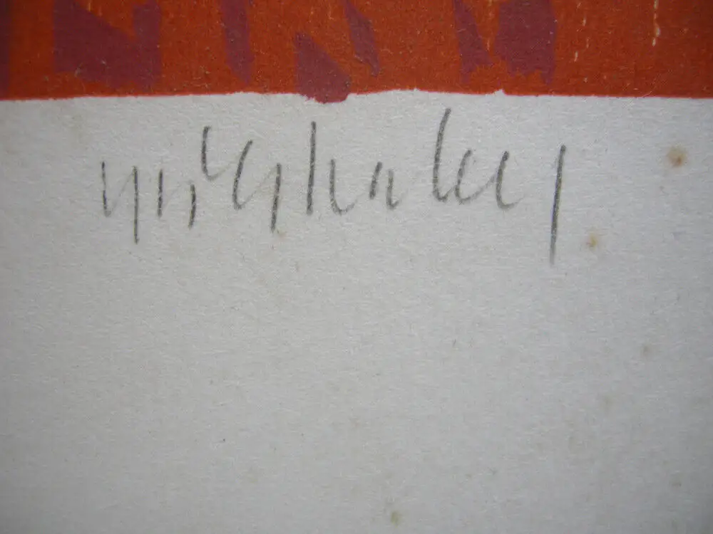 HAP Grieshaber (1909-1981) Der Ostengel Orig Farbholzschnitt 1965 signiert 3