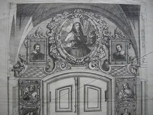 Bilderwand Wiener Galerie Theatrum Artis Orig Radierung 1729 Anton Jos. Prenner