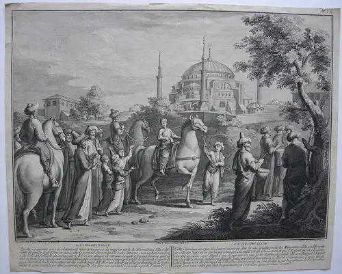 Osmanische Feier Beschneidung Circonision Orig Radierung Baratti Viero 1790