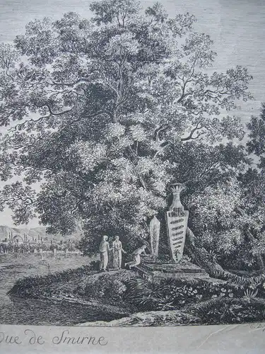 Izmir Smyrna Türkei Orig. Kupferstich E. Dj. nach L. F. Casas 1840
