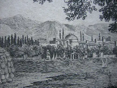 Izmir Smyrna Türkei Orig. Kupferstich E. Dj. nach L. F. Casas 1840