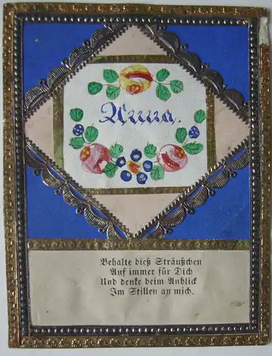 Freundschaftsbild Wiener Billet Stammbuch 1850 Liber amicorum Aquarell