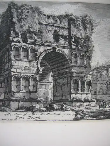 Giovann Battista Piranesi (1720-1778) Foro Boario Roma Orig Radierung 1835