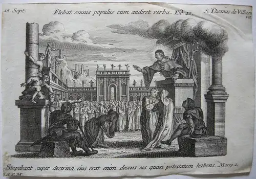 Gebrüder Klauber Heiliger Thomas Garcia Villanova Apostel Spanien Kupferst 1750