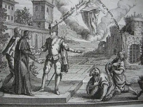 Gebrüder Klauber Heilige Maria Mercedes Beschützerin Heilige Kupferstich 1750