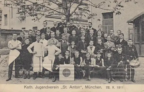 AK München Kath. Jugendverein St. Anton gel 1911