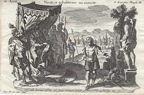 Gebrüder Klauber Heilige Galla Patronin der Wittwen Kupferstich 1750