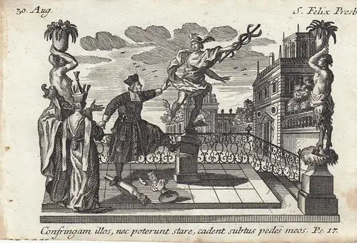 Gebrüder Klauber Heiliger Felix Priester Märtyrer Kupferstich 1750