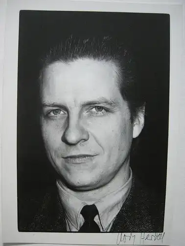 Heinz Günther Mebusch (1952-2001) Portraitfoto George Herold signiert E. A.