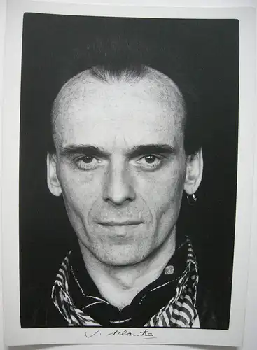 Heinz Günther Mebusch (1952-2001) Portraitfoto Jürgen Klauke signiert E. A.