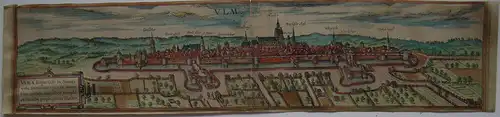Ulm Baden Württemberg Altkolorierter Kupferstich Braun Hogenberg 1580