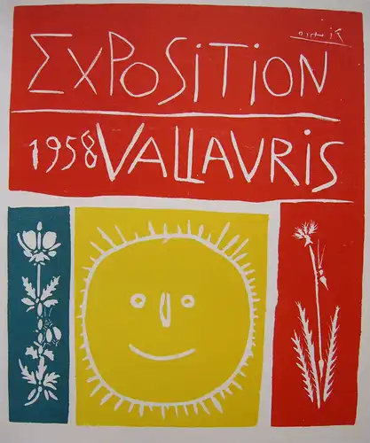 Pablo Picasso Exposition Vallauris 1958 Orig Lithografie Maitres de l'Ecole 1959