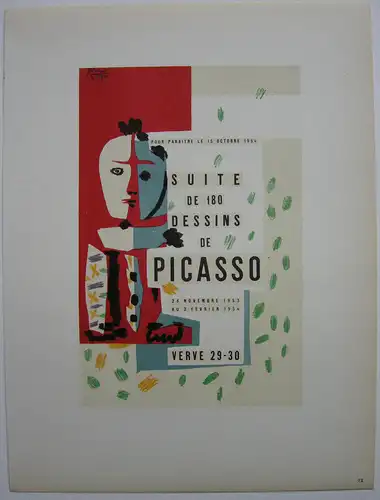 Pablo Picasso Suite de 180 Dessins  Orig Lithografie Maitres de l'Ecole 1959