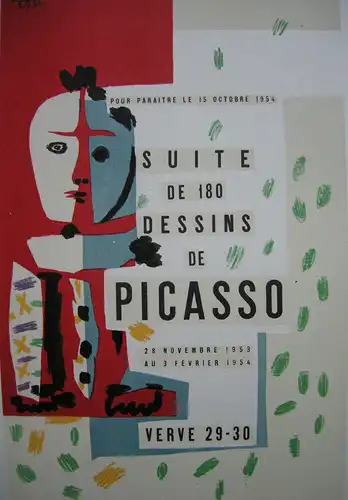 Pablo Picasso Suite de 180 Dessins  Orig Lithografie Maitres de l'Ecole 1959